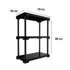 Estante 3 Prateleiras Poly Grifit Preto