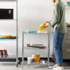 Estante 3 Prateleiras Reguláveis Aramadas Aço Cromado Multiuso