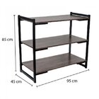 Estante 3 Prateleiras Slim  Naturalle/preto