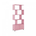Estante 4 Nichos 2 Portas Rt3123 Movelbento Rosa