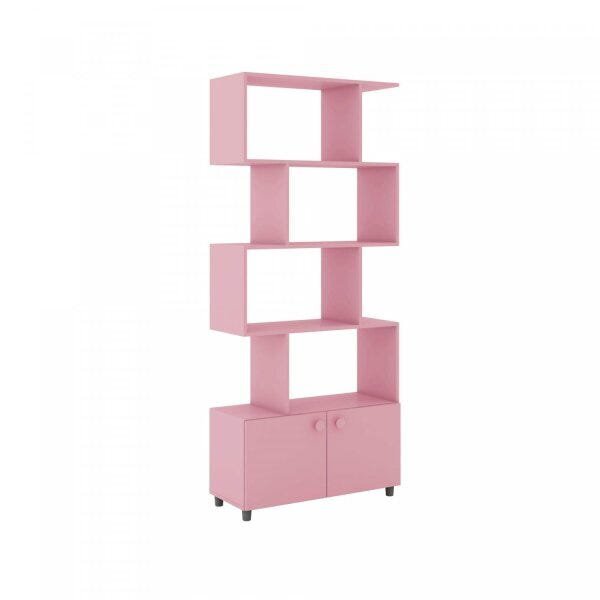 Estante 4 Nichos 2 Portas Rt3123 Movelbento Rosa