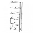 Estante 4 Prateleiras 1 Porta Basculante Mdp Match