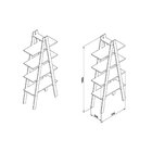 Estante 4 Prateleiras Escada Rt3048 Branco