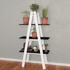 Estante 4 Prateleiras Escada Rt3048 Movelbento Branco/preto