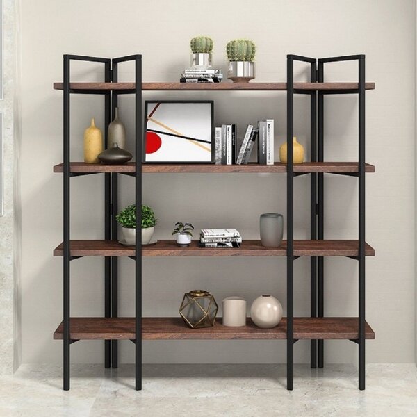 Estante 4 Prateleiras Jacarandá 500 Madmelos Preto/marrom