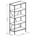 Estante 4 Prateleiras Niterói  Cimento Queimado