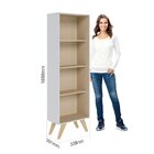 Estante 4 Prateleiras Pés Palito Tag Colibri Branco Fosco/tau