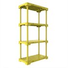 Estante 4 Prateleiras Poly  Amarela