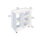 Estante 5 Nichos Com Rodizio Moma Linha Minimal Branco