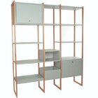 Estante 5 Prateleiras 4 Nichos Firenze Divicar Móveis Menta/e