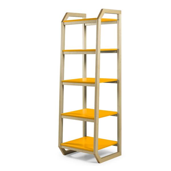 Estante 5 Prateleiras Hush Em Madeira Maciça/mdf - Natural/la