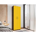 Estante 5 Prateleiras Livreiro Cor Avelã  / Amarelo