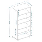 Estante 5 Prateleiras Livreiro Cor Avelã Com Portas Grandes -