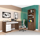 Estante 5 Prateleiras Livreiro Cor Avelã E Portas Pequenas -