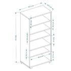 Estante 5 Prateleiras Livreiro Cor Branco / Amarelo