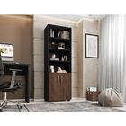 Estante 5 Prateleiras Livreiro Preto - Preto / Avelã