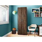 Estante 5 Prateleiras Livreiro Sala Avelã Com Porta Grande -