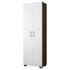 Estante 5 Prateleiras Livreiro Sala Avelã Com Porta Grande -