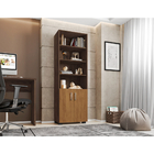 Estante 5 Prateleiras Livreiro Sala Avelã E Porta Pequena - A