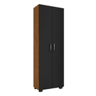 Estante 5 Prateleiras Livreiro Sala Freijó Com Porta Grande -