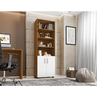 Estante 5 Prateleiras Livreiro Sala Freijó E Porta Pequena -