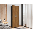 Estante 5 Prateleiras Livreiro Sala Preto Com Porta Grande -