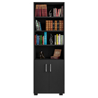 Estante 5 Prateleiras Livreiro Sala Preto E Porta Pequena - P