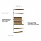 Estante 7 Prateleiras 211,5cm Home Office Artesano Concept No