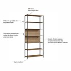 Estante 7 Prateleiras 211,5cm Home Office Concept Nogal Sevil