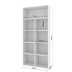 Estante 9 Nichos Florença Espresso Móveis Branco