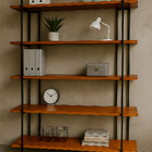 Estante Aberta Industrial Com 5 Prateleira Em Madeira Maciça