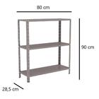 Estante Aço 3 Prateleiras Eaf007 Cinza