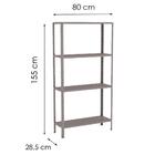 Estante Aço 4 Prateleiras Eaf006 Cinza
