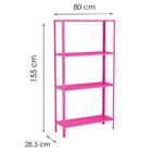 Estante Aço 4 Prateleiras Eaf006 Rosa