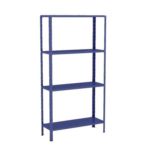 Estante Aço 4 Prateleiras Livros Cozinha Quarto Eaf006 Azul