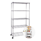 Estante Aço 5 Prateleiras Aramada 1,55 Com Rodizio (750 X 350