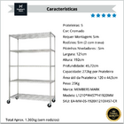 Estante Aço 5 Prateleiras Cromada Aramada