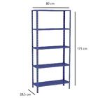 Estante Aço 5 Prateleiras Eaf005 Azul