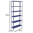 Estante Aço 6 Prateleiras Eaf013 Azul