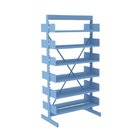 Estante Aço Biblioteca Dupla Sem Base Azul Dali