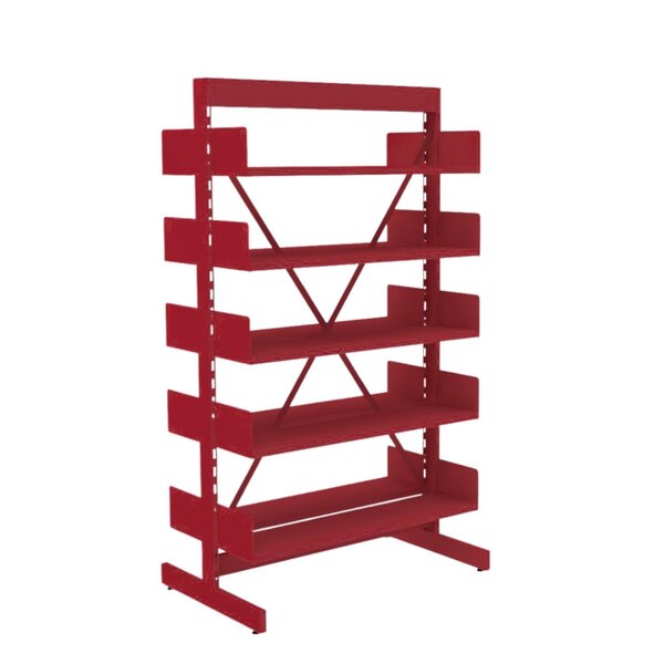 Estante Aço Biblioteca Dupla Sem Base Ebdsb2000 Vermelho