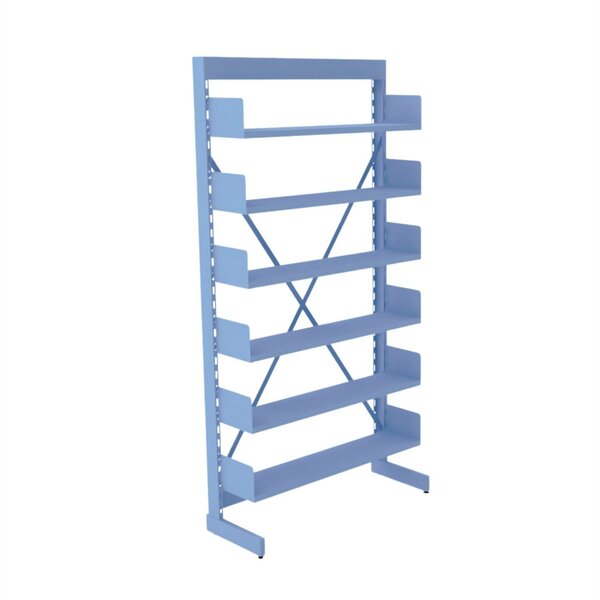 Estante Aço Biblioteca Simples Sem Base Azul Dali