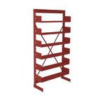 Estante Aço Biblioteca Simples Sem Base Vermelho