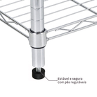 Estante Aço Cromada com 5 Prateleiras 1,8mx90cmx35cm Spaceo