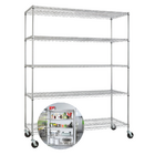 Estante Aço Cromado 5 Prateleiras Reguláveis Aramada Multiuso