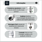 Estante Aço Cromado 5 Prateleiras Reguláveis Aramada Multiuso