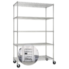 Estante Aço Cromado 5 Prateleiras Reguláveis Aramada Multiuso