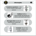 Estante Aço Cromado 5 Prateleiras Reguláveis Aramada Multiuso