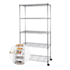 Estante Aço Cromado  5 Prateleiras Reguláveis Aramada Multius