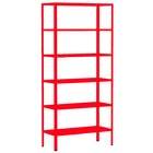 Estante Aço Dupla 176 Flex Amapa 6 Bandeja 30cm Vermelho